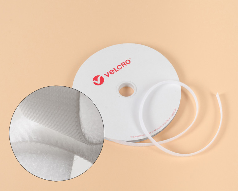 VELCRO® OneWrap® 16mm beidseitiges dünnes Klettband weiss