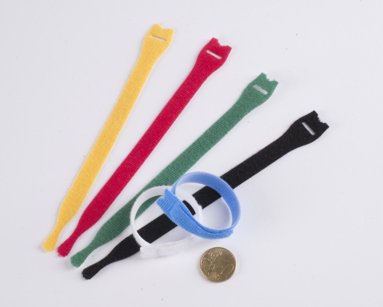 VELCRO® Klett-Kabelbinder 200mm Rolle 25 Stück 6-farbig sortiert