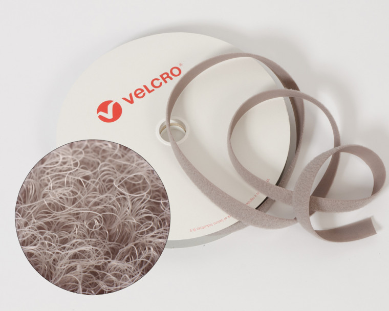 VELCRO®-Flauschband 20mm zum Aufnähen in Hellgrau