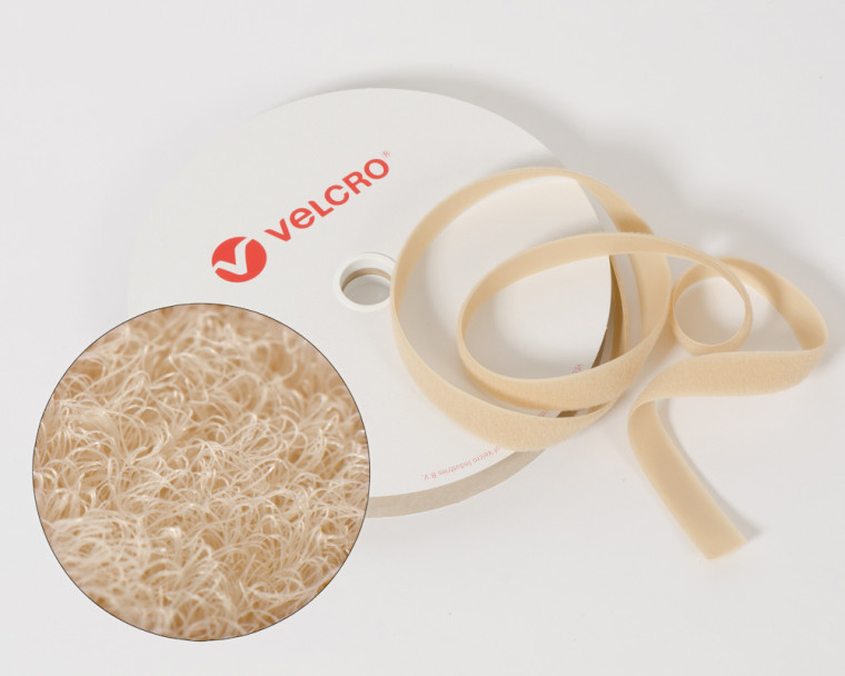 VELCRO®-Flauschband 30mm zum Aufnähen in Beige/Hautfarben