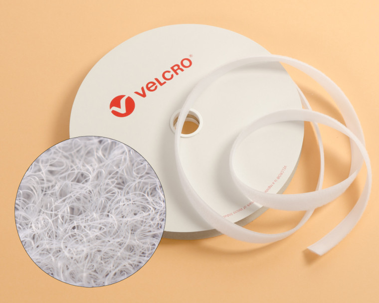 VELCRO®-Flauschband 100mm zum Aufnähen in Farbe Weiss