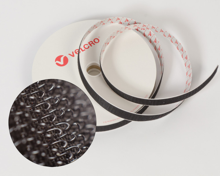VELCRO®-Hakenband 25mm schwarz selbstklebend PS30