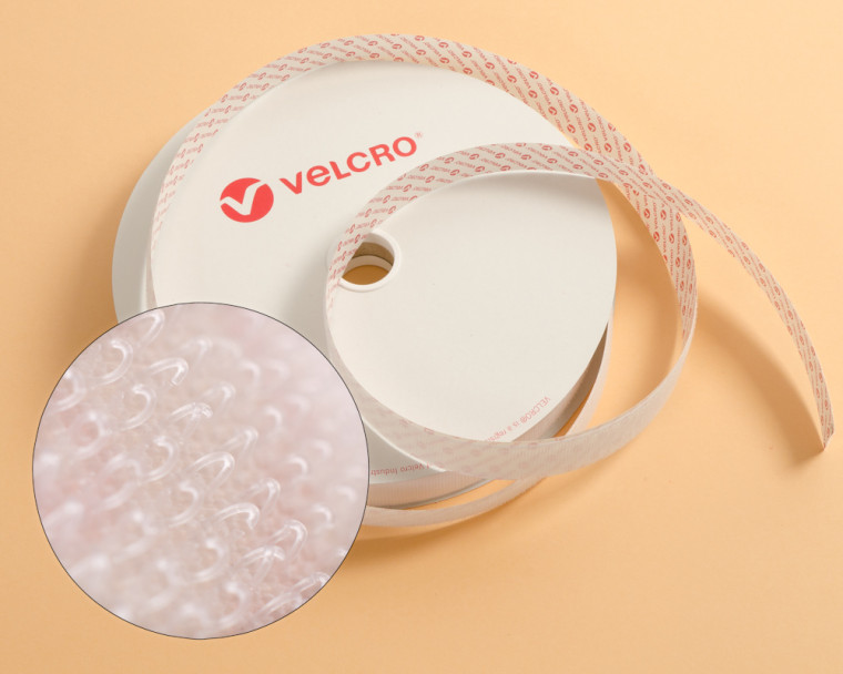 VELCRO®-Hakenband 25mm weiss selbstklebend PS30