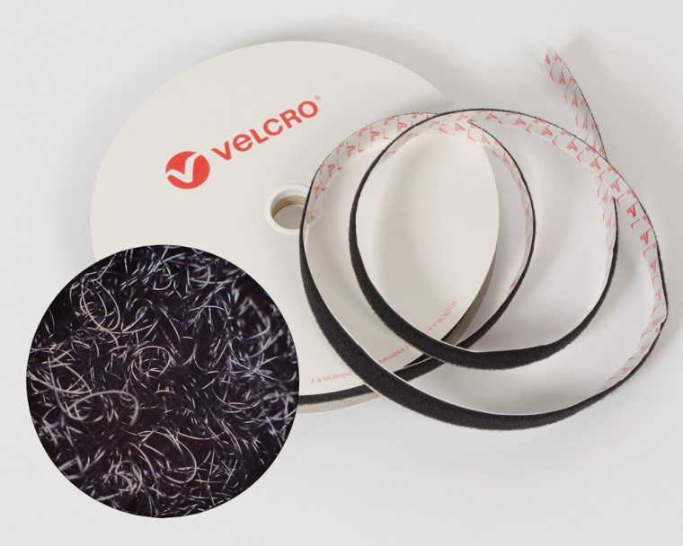 VELCRO® Flauschband 50mm schwarz selbstklebend PS30