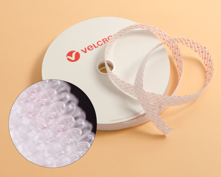 VELCRO® Hakenband 20mm weiss selbstklebend PS18