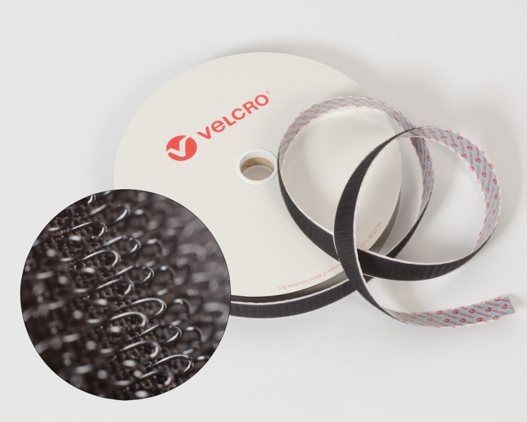 VELCRO® Hakenband 50mm schwarz selbstklebend PS18