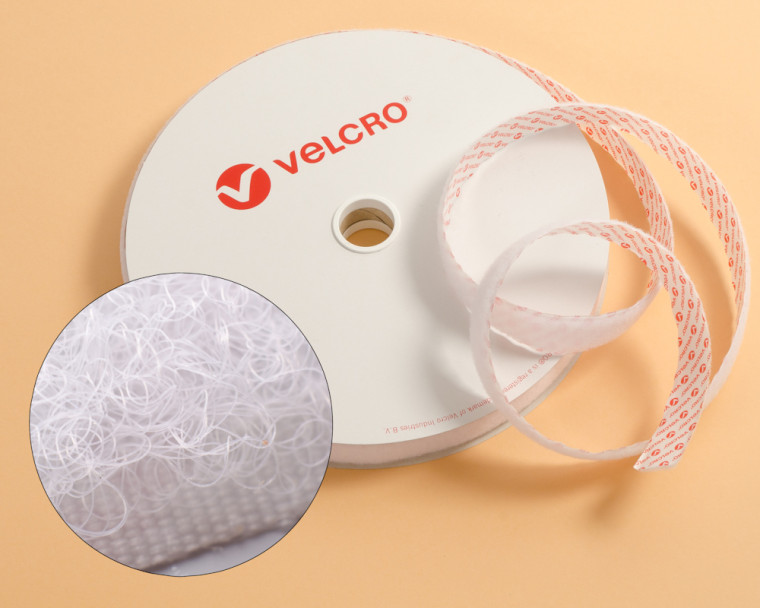 VELCRO® Flauschband 50mm weiss selbstklebend PS18