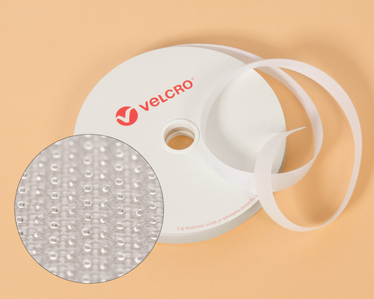 VELCRO®-Pilzkopfband VEL-LOC® 100mm weiss zum Aufnähen