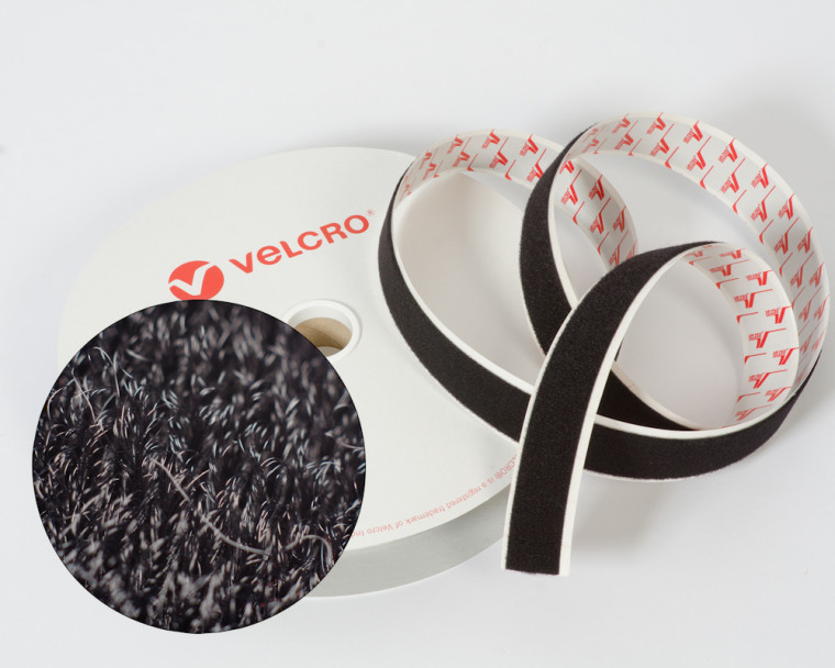 VELCRO®-Veloursband 30mm selbstklebend schwarz