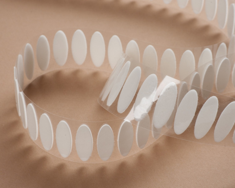 VELCRO® EASYCOIN® Set 100St. Klettovale 35x12mm weiss